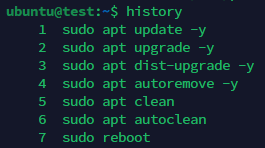 History Setup - default format